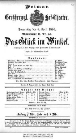 Das Glück im Winkel