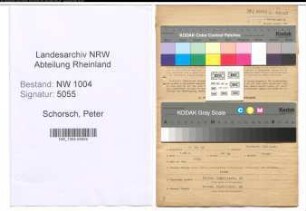 Entnazifizierung Peter Schorsch , geb. 01.11.1905 (Schlosser)
