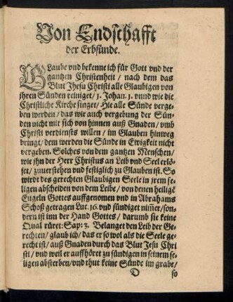 Von Endschafft der Erbsünde.