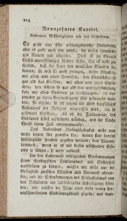Neunzehntes Kapitel. Robinsons Mißhelligkeiten mit den Orthodoxen.