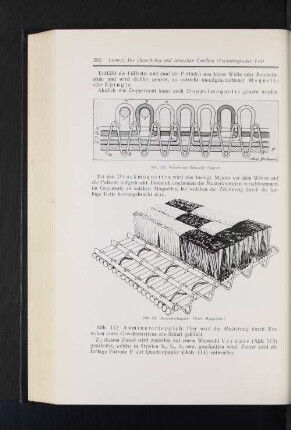 Abb. 111 Vierchoriger Brüsseler Teppich Abb. 112 Axminsterteppich. (Nach Mangelsdorf)