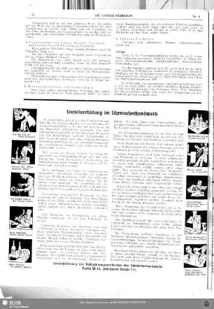Unfallverhütung im Uhrmacherhandwerk