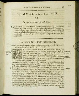 Commentatio VIII. De Sacramentorum vi Medica.