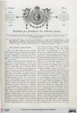 Franz Lenbach's neueste Porträts