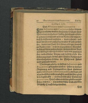 Caput XIV. Von Advocaten und Procuratoren.