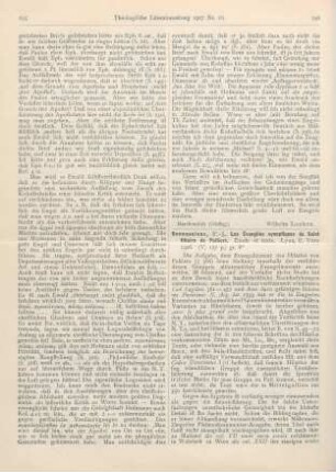 296-298 [Rezension] Bonnassieux, F.-J., Les Évangiles synoptiques de Saint Hilaire de Poitiers