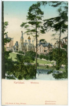 Karlsbad. Westend mit orthodoxer Kirche St. Peter und Paul