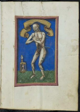 Memento mori: verwesender Leichnam, Stundenglas
