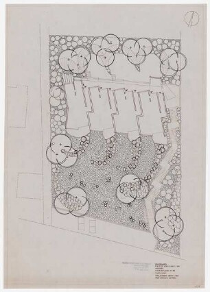 Garten Ong, Stuttgart-Vaihingen: Vorentwurf Lageplan 1:100