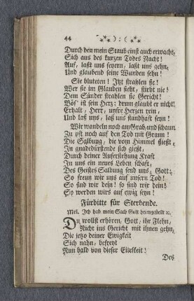 Fürbitte für Sterbende.