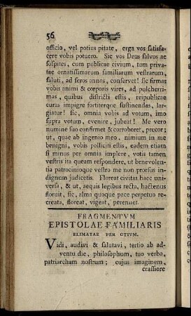 Fragmentum Epistolae Familiaris Elimatae Per Otium.