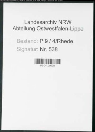 Namensverzeichnis Rhede, Sterbefälle
