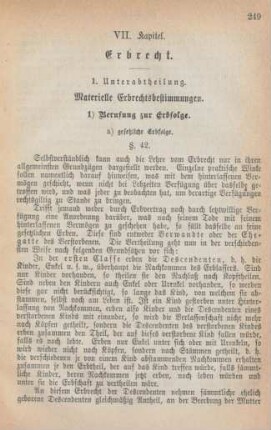VII. Kapitel. Erbrecht
