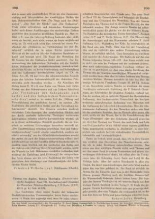 199-200 [Rezension] Thomas von Aquino, Summa Theologica. Band VII. Erschaffung und Urzustand des Menschen