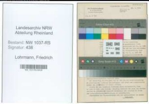 Entnazifizierung Friedrich Lohrmann , geb. 12.10.1897 (Lehrer)