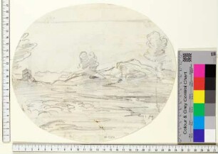 Bayerische Landschaft mit Birken, Vorstudie