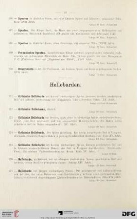 Hellebarden (Nr. 171-235)