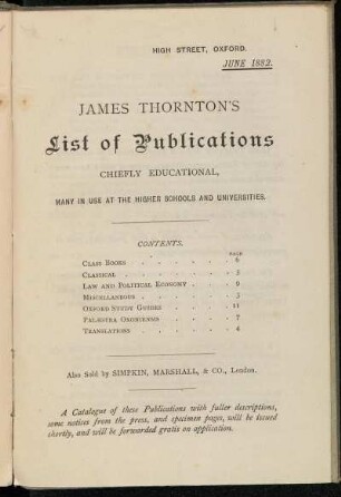 James Thornton's list of publications