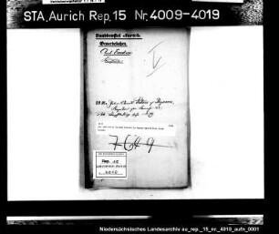 Der dem Peter Arends Peters in Rysum gestattete Kramhandel