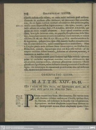 Observatio LXXVII. Ad Matth. XXIV. 50. 51.