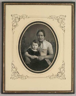 Bruno Stelzner (1851–1874) mit seiner Kinderfrau Anna
