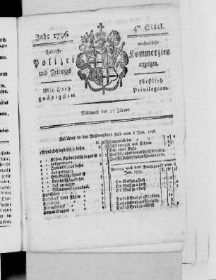4tes Stück., Ausgabe vom 27. Januar 1796