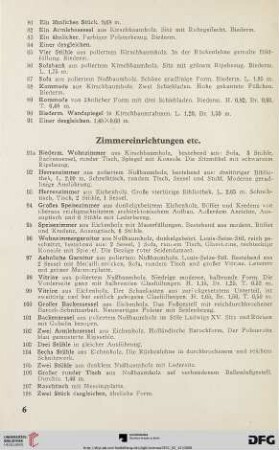 Zimmereinrichtungen etc. (Nr. 91a-135)