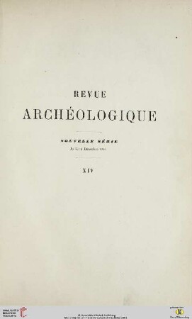 14: Revue archéologique