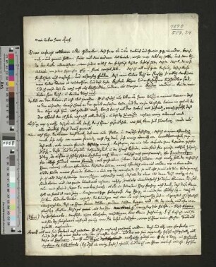 Brief an Buchhändler Reich