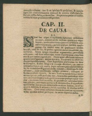 Cap. II. De Causa