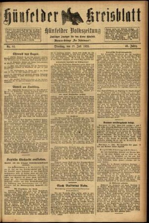 Ausgabe vom Dienstag, den 17. Juli 1923.