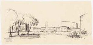 Stadttheater, Gelsenkirchen: Perspektivische Ansicht