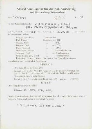 Jourdan, Albert