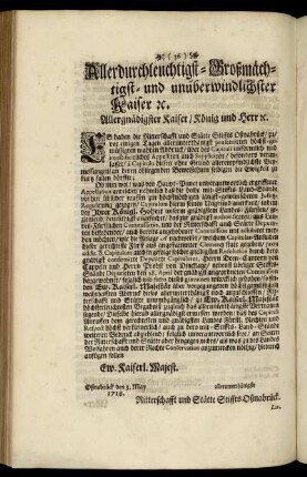 Allerdurchleuchtigst- Großmächtigst- und unüberwindlichster Kaiser etc.