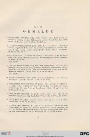 Gemälde (Nr. 1-33)