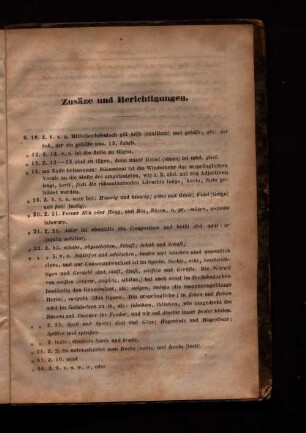 Zusäze und Berichtigungen.