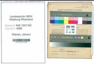 Entnazifizierung Johann Wienen , geb. 08.06.1900 (Anstreicher)