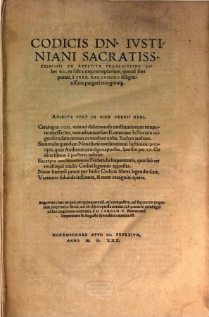 Codicis Dn. Iustiniani ... libri XII