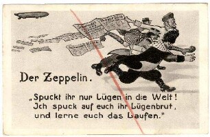 Kriegs Karte Nr. K. 71: Der Zeppelin. ... (verboten)