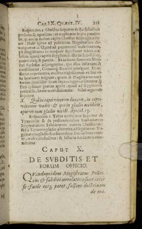 Caput X. De Subditis Et Eorum Officio.