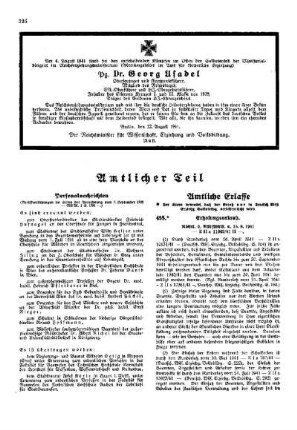 [Todesanzeige Dr. Georg Afadel]