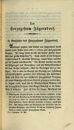 Das Oppaland oder der Troppauer Kreis : nach seinen geschichtlichen, naturgeschichtlichen, bürgerlichen und örtlichen Eigenthümlichkeiten beschrieben, 4. Ortsbeschreibungen der Fürstenthümer Jägerndorf und Neisse österreichischen Antheils und der Mährischen Enclaven im Troppauer Kreise