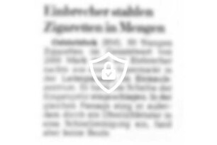 Einbrecher stahlen Zigaretten in Mengen