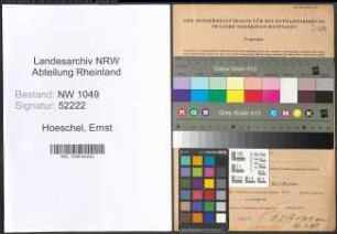 Entnazifizierung Ernst Hoeschel , geb. 27.07.1920 (Kraftfahrer)
