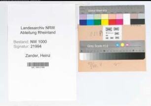 Entnazifizierung Heinz Zander, geb. 00.00.0000 ()