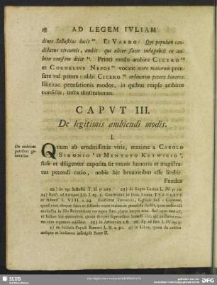Caput III. De legitimis ambiendi modis