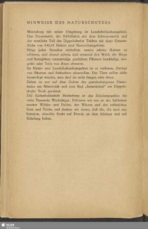 Hinweise Des Naturschutzes