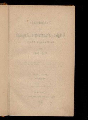 2: Reisebriefe aus England im Sommer 1854
