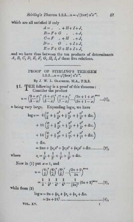 Proof of Stringling's theorem.