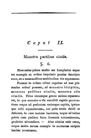 Caput II. Monstra partibus nimiis.